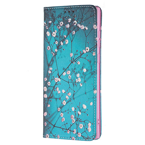 Funda de Cuero Cartera con Soporte Patron de Moda Carcasa B01F para Samsung Galaxy S23 Ultra 5G Cian