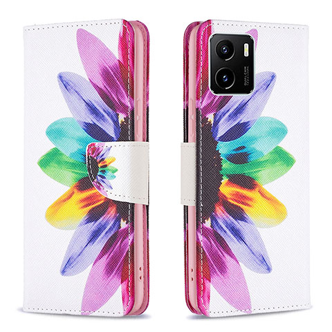 Funda de Cuero Cartera con Soporte Patron de Moda Carcasa B01F para Vivo iQOO U5x Multicolor