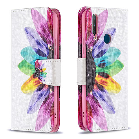 Funda de Cuero Cartera con Soporte Patron de Moda Carcasa B01F para Vivo Y17 Multicolor