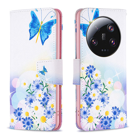 Funda de Cuero Cartera con Soporte Patron de Moda Carcasa B01F para Xiaomi Mi 13 Ultra 5G Azul