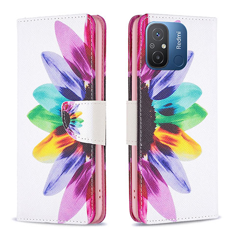 Funda de Cuero Cartera con Soporte Patron de Moda Carcasa B01F para Xiaomi Poco C55 Multicolor