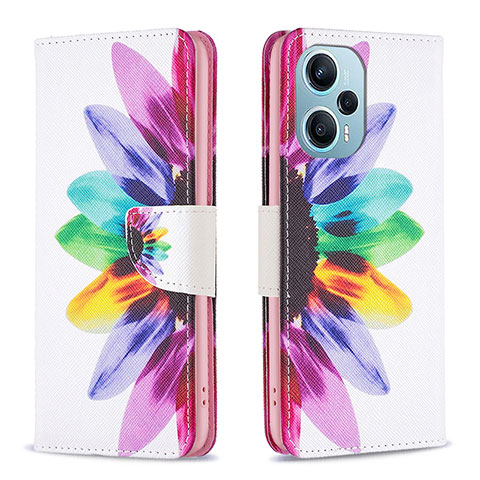 Funda de Cuero Cartera con Soporte Patron de Moda Carcasa B01F para Xiaomi Poco F5 5G Multicolor