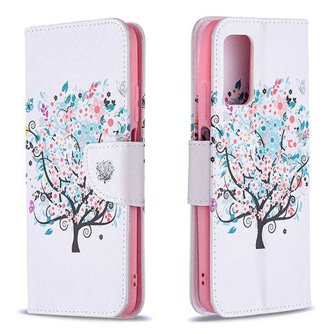 Funda de Cuero Cartera con Soporte Patron de Moda Carcasa B01F para Xiaomi Poco M3 Blanco