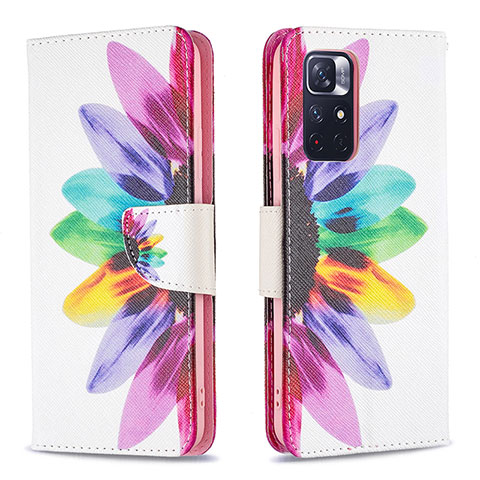 Funda de Cuero Cartera con Soporte Patron de Moda Carcasa B01F para Xiaomi Poco M4 Pro 5G Multicolor