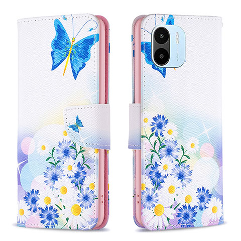 Funda de Cuero Cartera con Soporte Patron de Moda Carcasa B01F para Xiaomi Redmi A1 Azul