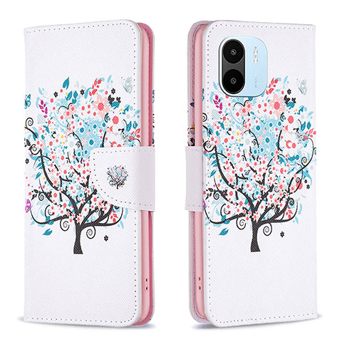 Funda de Cuero Cartera con Soporte Patron de Moda Carcasa B01F para Xiaomi Redmi A2 Blanco