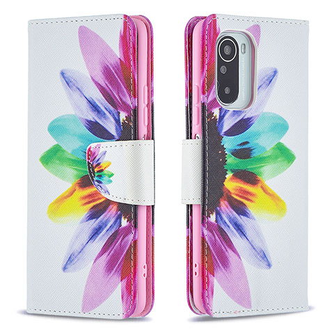 Funda de Cuero Cartera con Soporte Patron de Moda Carcasa B01F para Xiaomi Redmi K40 5G Multicolor