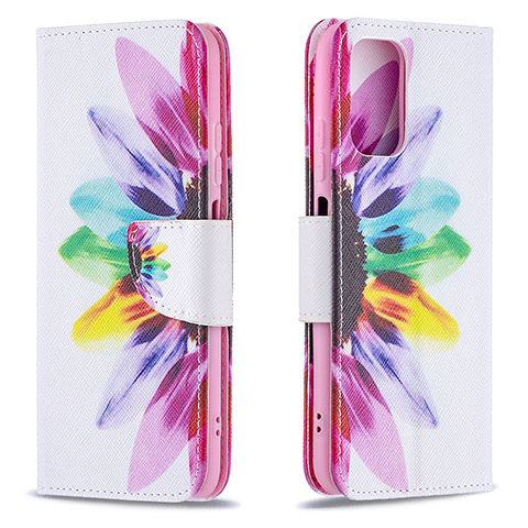 Funda de Cuero Cartera con Soporte Patron de Moda Carcasa B01F para Xiaomi Redmi Note 10S 4G Multicolor