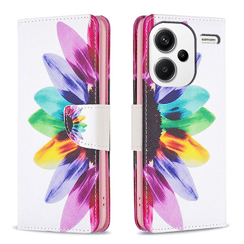 Funda de Cuero Cartera con Soporte Patron de Moda Carcasa B01F para Xiaomi Redmi Note 13 Pro+ Plus 5G Multicolor