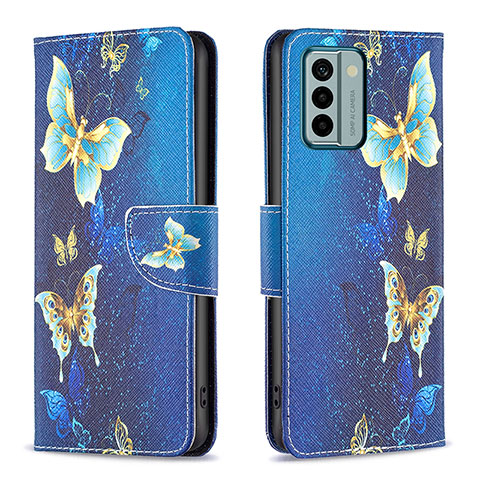 Funda de Cuero Cartera con Soporte Patron de Moda Carcasa B03F para Nokia G22 Azul Cielo