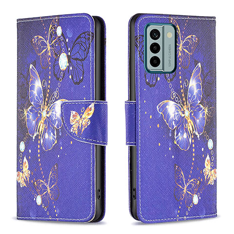 Funda de Cuero Cartera con Soporte Patron de Moda Carcasa B03F para Nokia G22 Azul Real