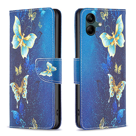 Funda de Cuero Cartera con Soporte Patron de Moda Carcasa B03F para Samsung Galaxy A04E Azul Cielo