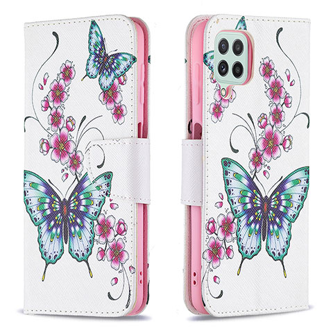 Funda de Cuero Cartera con Soporte Patron de Moda Carcasa B03F para Samsung Galaxy A22 4G Vistoso