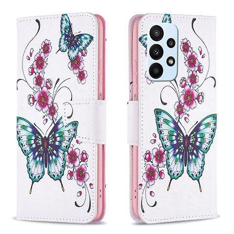 Funda de Cuero Cartera con Soporte Patron de Moda Carcasa B03F para Samsung Galaxy A23 4G Vistoso