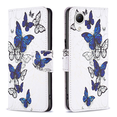 Funda de Cuero Cartera con Soporte Patron de Moda Carcasa B03F para Samsung Galaxy A23 5G SC-56C Azul