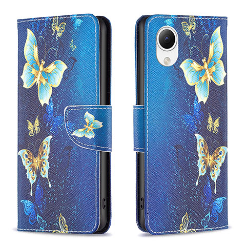 Funda de Cuero Cartera con Soporte Patron de Moda Carcasa B03F para Samsung Galaxy A23 5G SC-56C Azul Cielo