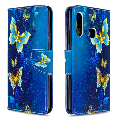 Funda de Cuero Cartera con Soporte Patron de Moda Carcasa B03F para Samsung Galaxy A70E Azul Cielo