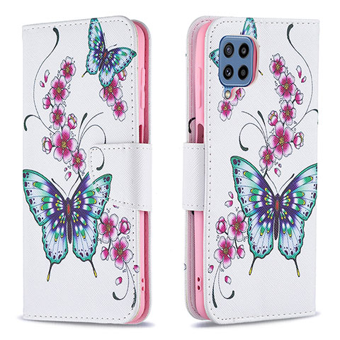 Funda de Cuero Cartera con Soporte Patron de Moda Carcasa B03F para Samsung Galaxy M32 4G Vistoso