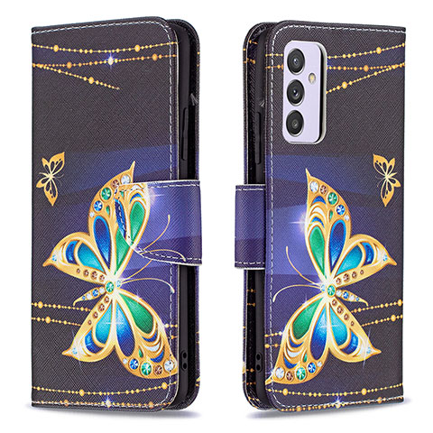 Funda de Cuero Cartera con Soporte Patron de Moda Carcasa B03F para Samsung Galaxy M54 5G Negro