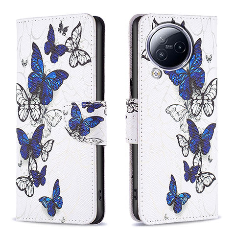 Funda de Cuero Cartera con Soporte Patron de Moda Carcasa B03F para Xiaomi Civi 3 5G Azul