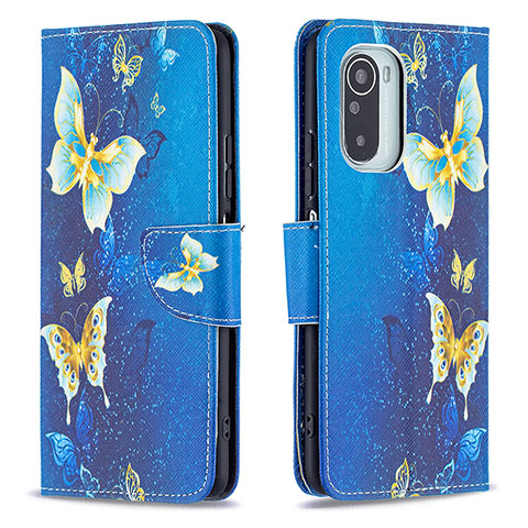 Funda de Cuero Cartera con Soporte Patron de Moda Carcasa B03F para Xiaomi Mi 11i 5G Azul Cielo