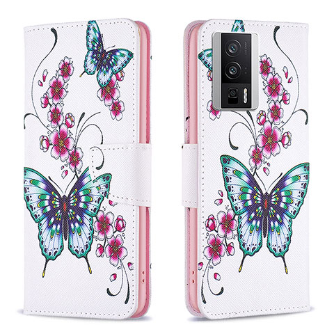 Funda de Cuero Cartera con Soporte Patron de Moda Carcasa B03F para Xiaomi Poco F5 Pro 5G Vistoso