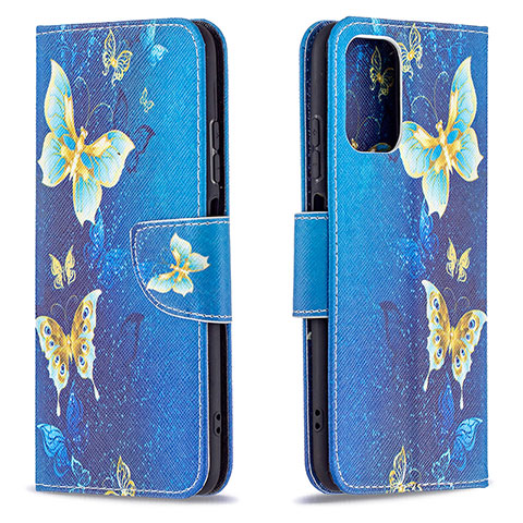 Funda de Cuero Cartera con Soporte Patron de Moda Carcasa B03F para Xiaomi Poco M5S Azul Cielo