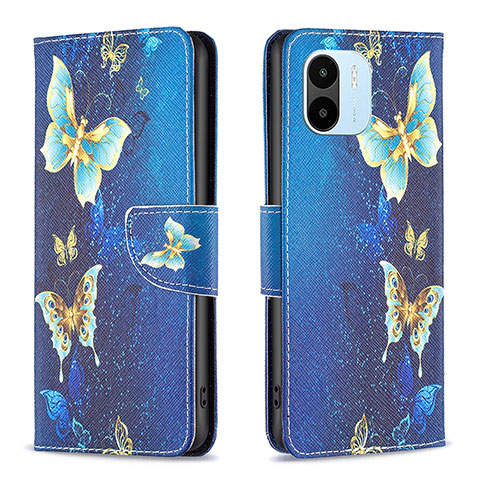 Funda de Cuero Cartera con Soporte Patron de Moda Carcasa B03F para Xiaomi Redmi A2 Azul Cielo