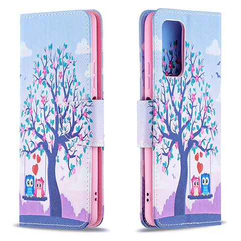 Funda de Cuero Cartera con Soporte Patron de Moda Carcasa B03F para Xiaomi Redmi Note 10 Pro 4G Purpura Claro