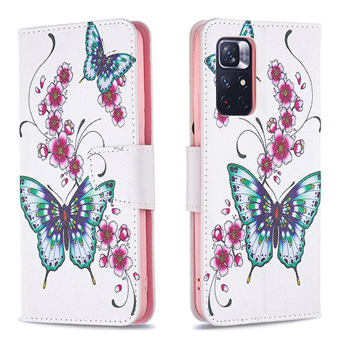 Funda de Cuero Cartera con Soporte Patron de Moda Carcasa B03F para Xiaomi Redmi Note 11S 5G Vistoso