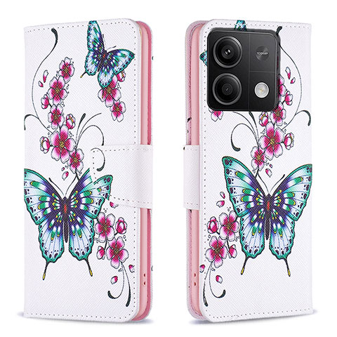 Funda de Cuero Cartera con Soporte Patron de Moda Carcasa B03F para Xiaomi Redmi Note 13 5G Vistoso