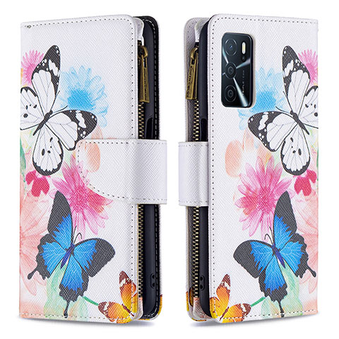 Funda de Cuero Cartera con Soporte Patron de Moda Carcasa B04F para Oppo A54s Vistoso