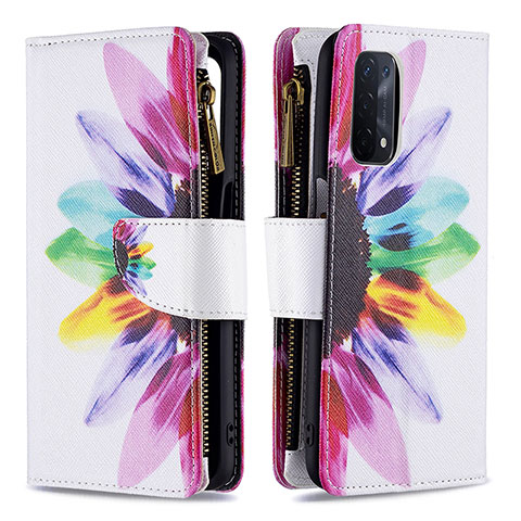 Funda de Cuero Cartera con Soporte Patron de Moda Carcasa B04F para Oppo A93 5G Multicolor