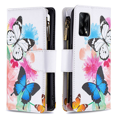 Funda de Cuero Cartera con Soporte Patron de Moda Carcasa B04F para Oppo A95 4G Vistoso