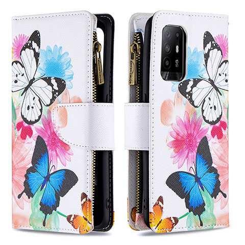 Funda de Cuero Cartera con Soporte Patron de Moda Carcasa B04F para Oppo A95 5G Vistoso