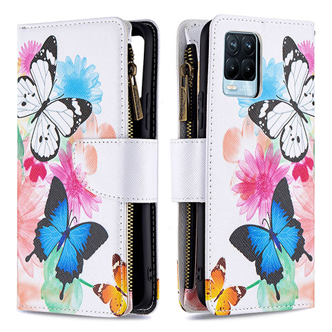 Funda de Cuero Cartera con Soporte Patron de Moda Carcasa B04F para Realme 8 Pro Vistoso