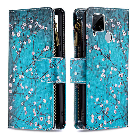 Funda de Cuero Cartera con Soporte Patron de Moda Carcasa B04F para Realme C12 Cian