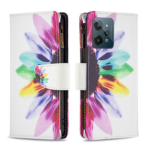 Funda de Cuero Cartera con Soporte Patron de Moda Carcasa B04F para Realme C31 Multicolor