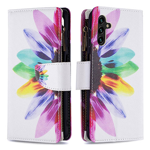 Funda de Cuero Cartera con Soporte Patron de Moda Carcasa B04F para Samsung Galaxy A04s Multicolor