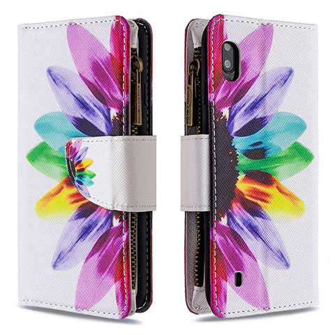 Funda de Cuero Cartera con Soporte Patron de Moda Carcasa B04F para Samsung Galaxy A10 Multicolor