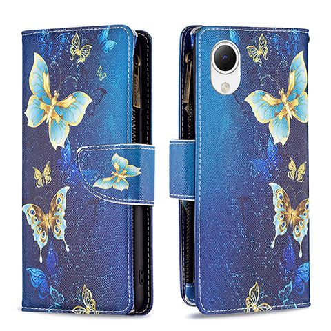 Funda de Cuero Cartera con Soporte Patron de Moda Carcasa B04F para Samsung Galaxy A23e 5G Azul