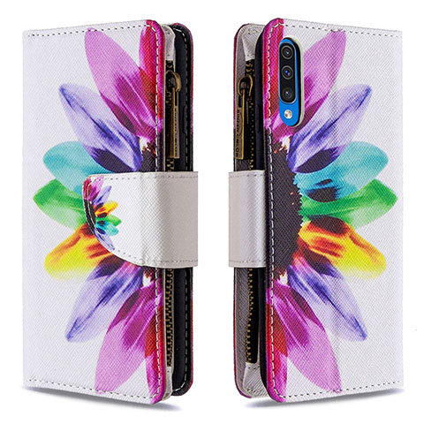 Funda de Cuero Cartera con Soporte Patron de Moda Carcasa B04F para Samsung Galaxy A30S Multicolor