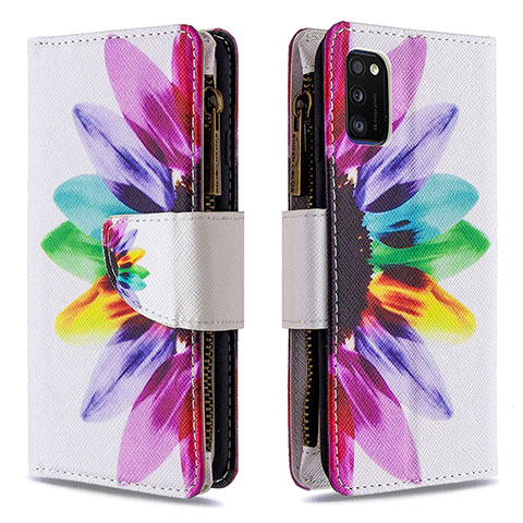 Funda de Cuero Cartera con Soporte Patron de Moda Carcasa B04F para Samsung Galaxy A41 Multicolor