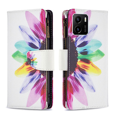 Funda de Cuero Cartera con Soporte Patron de Moda Carcasa B04F para Vivo Y15A Multicolor