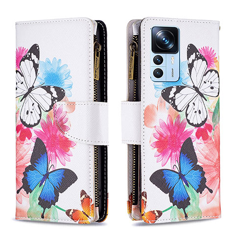 Funda de Cuero Cartera con Soporte Patron de Moda Carcasa B04F para Xiaomi Mi 12T 5G Vistoso