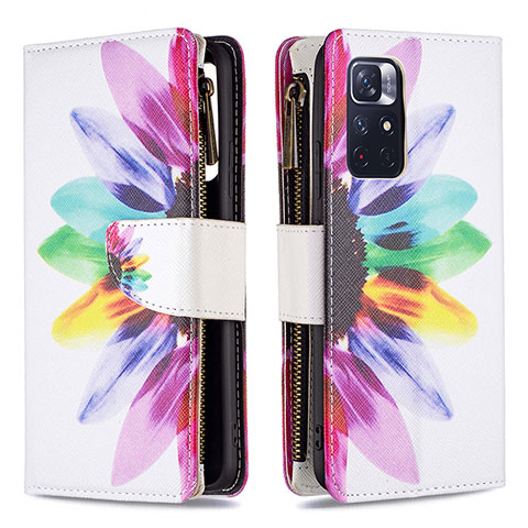 Funda de Cuero Cartera con Soporte Patron de Moda Carcasa B04F para Xiaomi Poco M4 Pro 5G Multicolor