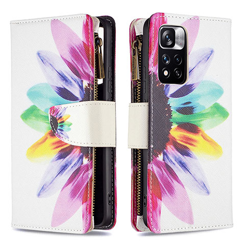 Funda de Cuero Cartera con Soporte Patron de Moda Carcasa B04F para Xiaomi Poco X4 NFC Multicolor