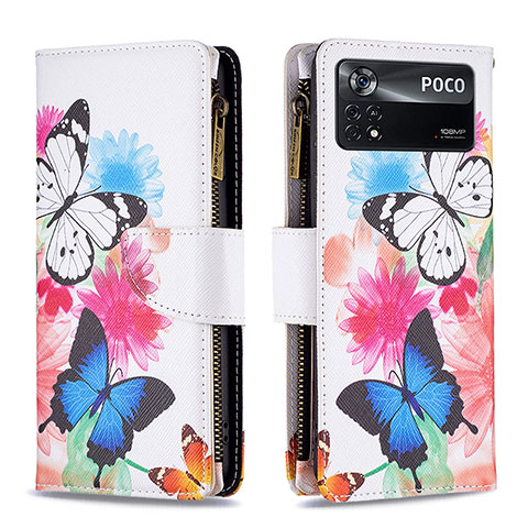 Funda de Cuero Cartera con Soporte Patron de Moda Carcasa B04F para Xiaomi Poco X4 Pro 5G Vistoso