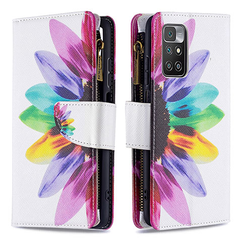 Funda de Cuero Cartera con Soporte Patron de Moda Carcasa B04F para Xiaomi Redmi 10 (2022) Multicolor