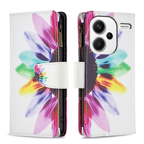 Funda de Cuero Cartera con Soporte Patron de Moda Carcasa B04F para Xiaomi Redmi Note 13 Pro+ Plus 5G Multicolor